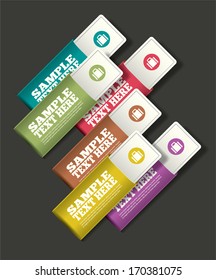 Set of Paper Tag Labels Exclusive template design