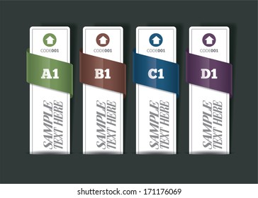 Set of Paper Tag Labels Exclusive template design