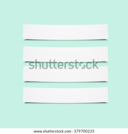 Set of paper tags. Eps10 vector for your design