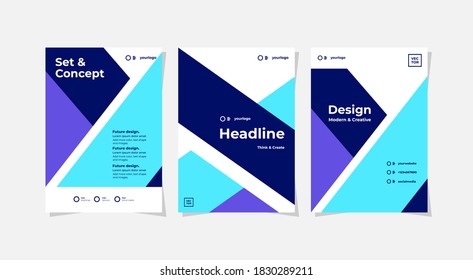 set of paper templates layout editable for your advertising event, like leaflet, book cover, poster, annual report, and more. Vector.