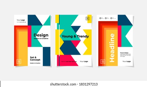 set of paper templates layout editable for your advertising event, like leaflet, book cover, poster, annual report, and more. Vector.