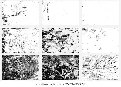 Set of paper texture overlays for calligraphy memoir records and book making. Blank medieval manuscripts page traces. Grunge ancient parchment papers. Old witch book empty pages set. Vector.
