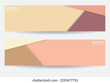 set of papercut banners template