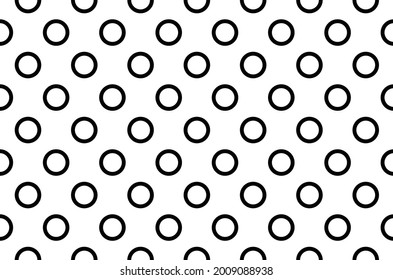 set of parallel and connected circle patterns.