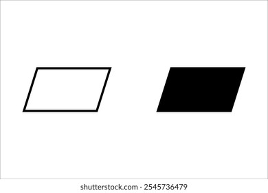 Set of parallelogram shape icons. for mobile concept and web design. vector illustration