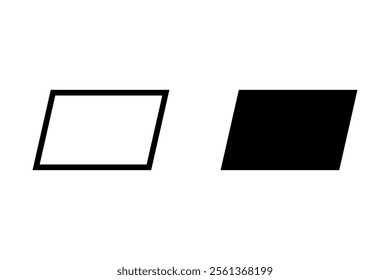 Set of parallelogram shape icons. for mobile concept and web design. vector illustration