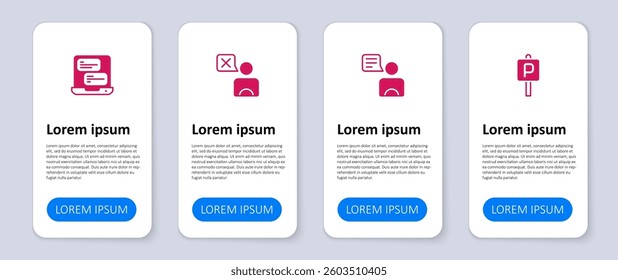 Set Parking, Taxi driver,  and mobile app. Business infographic template. Vector