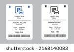 Set of parking tickets. Flat illustration, vector, icon.