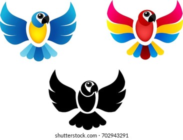 set parrot logo, a symbol on a white background