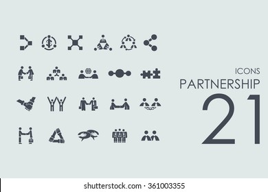 Set of partnership icons