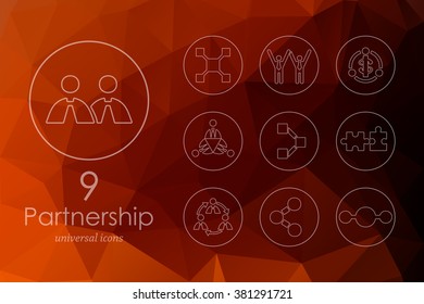Set of partnership icons