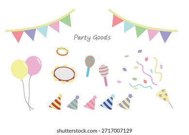 Set of Party Accessory Illustrations