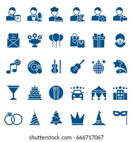 Set of Party and Celebration icons. Vector illustration