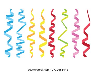 set of party decoration vector illustration