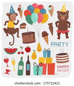 Set of party elements 