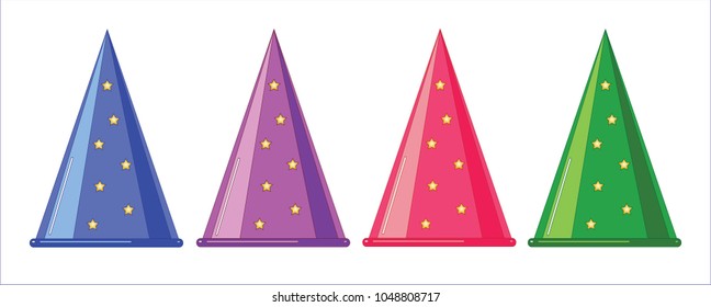 Set with party hat . Isolated elements for a holiday card or composition