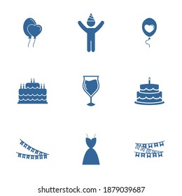 Set of Party icon design vector template, Party supplies design concept, Icon symbol, Illustration