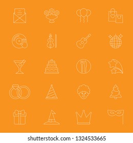 Set of party icons. Vector illustration