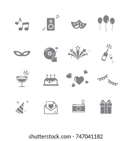 set of party vector icon 