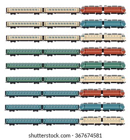 Set of passanger trains