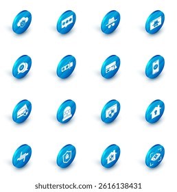 Set Password protection, Incognito mode, Browser incognito window, Check mark speech bubble, Credit card with shield, Smartphone and  icon. Vector