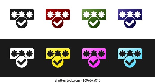 Setzen Sie das Symbol für Kennwortschutz und Sicherheitszugriff einzeln auf schwarz-weißem Hintergrund. Sicherheit, Sicherheit, Schutz, Datenschutz Vektorillustration-Illustration
