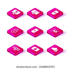 Set Password protection and safety access, Secure your site with HTTPS, SSL, Lock, Smartphone lock, Cloud computing, Eye scan, fingerprint scanner and icon. Vector