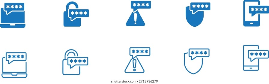 set of password and security icon design , safety, web design symbol, lock