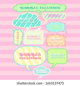 Set of pastel color speech bubbles.
Comic style vector illustration