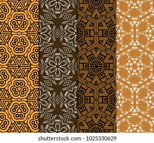 set of pastel colored geometric vector pattern. Vector illustration. ideal for creative and decorative projects.