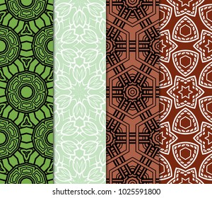 set of pastel colored geometric vector pattern. Vector illustration. ideal for creative and decorative projects.