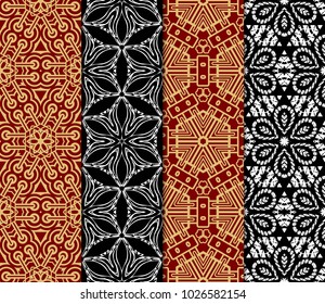 set of pastel colored geometric vector pattern. Vector illustration. ideal for creative and decorative projects.