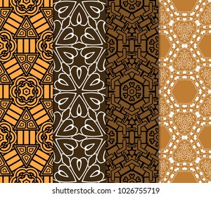 set of pastel colored geometric vector pattern. Vector illustration. ideal for creative and decorative projects.