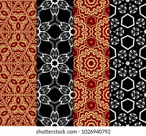 set of pastel colored geometric vector pattern. Vector illustration. ideal for creative and decorative projects.