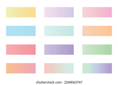 Set von Pastel Gradients Vectorart