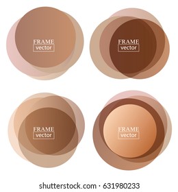 Set of pastel round abstract frame. Vector illustration EPS10.