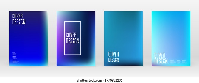 Establece la malla suave de Pastel. Azul vibrante, Teal, Concepto de Neón. Vector Holográfico de Tendencia. Cubierta brillante. Aplicaciones Modernas y Suaves. Ilustración móvil. Diseño Futurista de plantillas de red. Modelo de producto 80s.