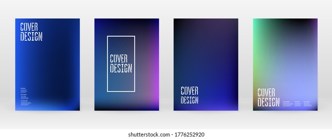 Set Pastel Soft Mesh. Vibrant Blue, Teal, Neon Concept. Trend Holographic Vector. Glossy Cover. Modern Soft Applications. Mobile illustration. Futuristic Network Template Design. Pattern 80s Product.