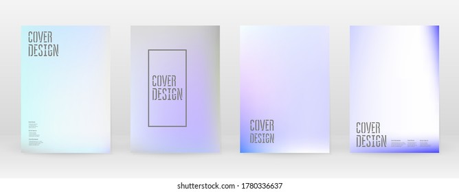 Set Pastel Soft Mesh. Vibrant Blue, Teal, Neon Concept. Trend Holographic Vector. Glossy Cover. Modern Soft Applications. Mobile illustration. Futuristic Network Template Design. Pattern 80s Product.