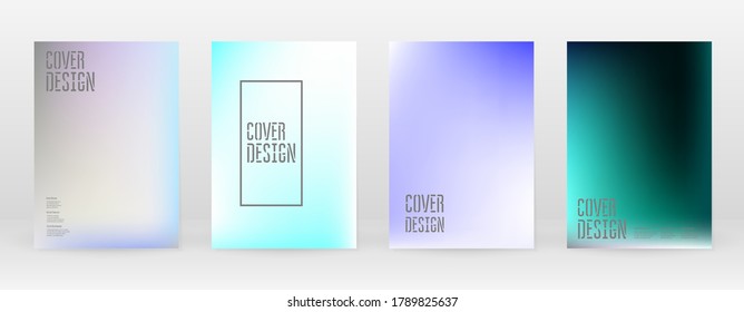 Establece la malla suave de Pastel. Azul vibrante, Teal, Concepto de Neón. Vector Holográfico de Tendencia. Cubierta brillante. Aplicaciones Modernas y Suaves. Ilustración móvil. Diseño Futurista de plantillas de red. Modelo de producto 80s.