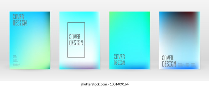 Set Pastel Soft Mesh. Vibrant Blue, Teal, Neon Concept. Trend Holographic Vector. Glossy Cover. Modern Soft Applications. Mobile illustration. Futuristic Network Template Design. Pattern 80s Product.