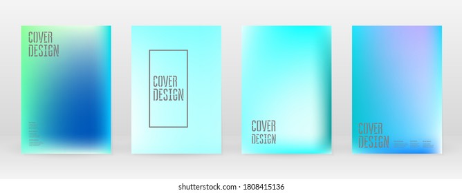 Set Pastel Soft Mesh. Vibrant Blue, Teal, Neon Concept. Trend Holographic Vector. Glossy Cover. Modern Soft Applications. Mobile illustration. Futuristic Network Template Design. Pattern 80s Product.