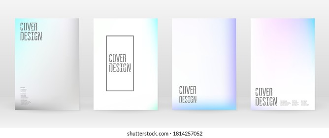 Establece la malla suave de Pastel. Azul vibrante, Teal, Concepto de Neón. Vector Holográfico de Tendencia. Cubierta brillante. Aplicaciones Modernas y Suaves. Ilustración móvil. Diseño Futurista de plantillas de red. Modelo de producto 80s.
