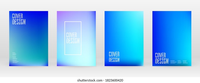 Establece la malla suave de Pastel. Azul vibrante, Teal, Concepto de Neón. Vector Holográfico de Tendencia. Cubierta brillante. Aplicaciones Modernas y Suaves. Ilustración móvil. Diseño Futurista de plantillas de red. Modelo de producto 80s.