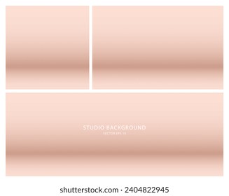 Eine Reihe von pastellfarbenen Vorführungen, eine Produktvorführung. Minimalistische Laufsteg-Szenen. Eine Kollektion von Szenenlayouts. Vektor EPS10.
