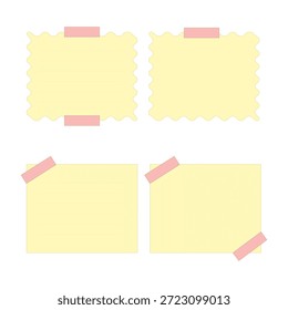 Set of pastel sticky notes for writing notes in printable and digital planners.