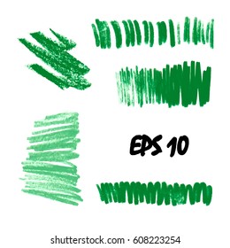 A set of pastels. Pastel strokes for creativity and design. Texture pastel black and white. Vector illustration