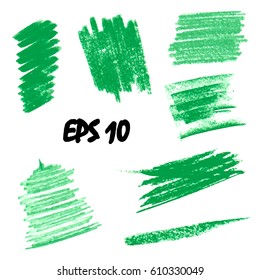 A set of pastels. Pastel strokes for creativity and design. Texture pastel black and white. Vector illustration