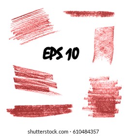 A set of pastels. Pastel strokes for creativity and design. Texture pastel black and white. Vector illustration