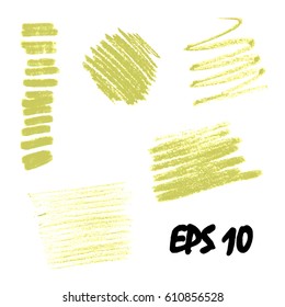A set of pastels. Pastel strokes for creativity and design. Texture pastel black and white. Vector illustration